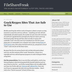 Crack/Keygen Sites That Are Safe To Use