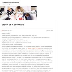 crack os x software