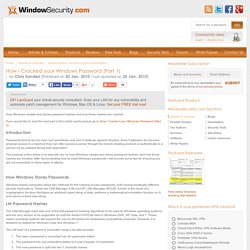 How I Cracked your Windows Password (Part 1)