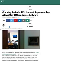 Cracking the Code: U.S. House of Representatives Allows Use Of Open Source Software