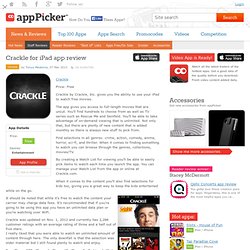 Crackle for iPad app review