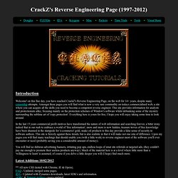 CrackZ's Reverse Engineering Page (1997-2010).