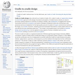 Cradle-to-cradle design