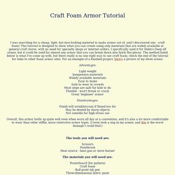 Craft Foam Armor Tutorial