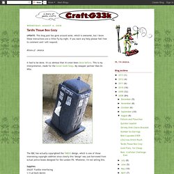 craft:g33k: Tardis Tissue Box Cozy