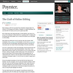 The Craft of Online Editing