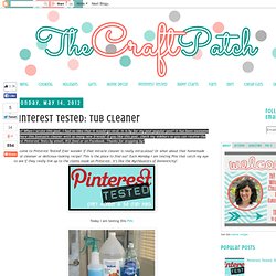 Pinterest Tested: Tub Cleaner
