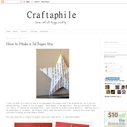 How to Make a 3d Paper Star