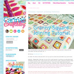 Carina's Craftblog: Granny square joining tutorial