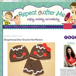Gingerbread Man Crochet Hat Pattern
