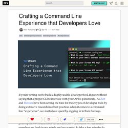 Crafting a Command Line Experience that Developers Love