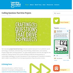 Crafting Questions That Drive Projects
