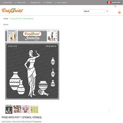 CrafTreat Stencil - Pose with Pot 1