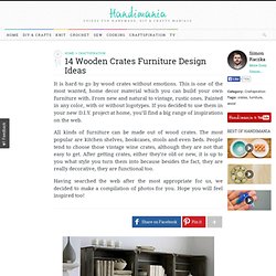 How to Make 14 Wooden Crates Furniture Design Ideas - Craftspiration