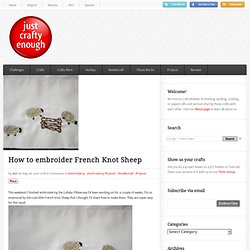 How to embroider French Knot Sheep