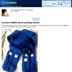 crafty_tardis: Crochet TARDIS Scarf and Baby Daleks