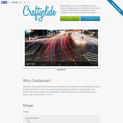 Craftyslide - A tiny jQuery slideshow plugin