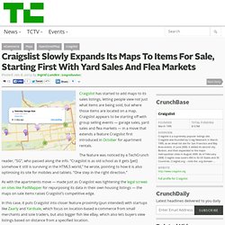 Craigslist Slowly Expands Its Maps To Items For Sale, Starting First With Yard Sales And Flea Markets