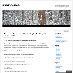 Assessment for Learning: The Cramlington Teaching and Learning Model