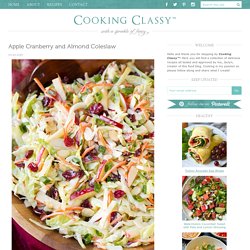Apple Cranberry and Almond Coleslaw