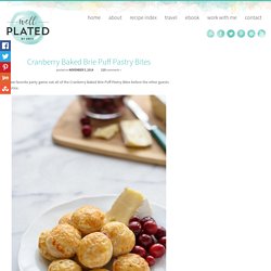 Cranberry Baked Brie Puff Pastry Bites