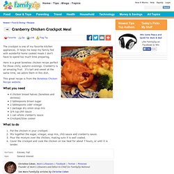 Cranberry Chicken Crockpot Meal