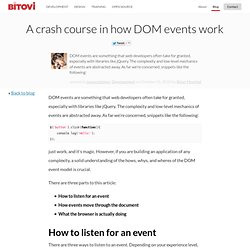 A crash course in how DOM events work - Jupiter JavaScript Consulting