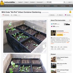 Milk Crate "Air-Pot" Urban Container Gardening