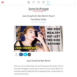 Joan Crawford’s Net Worth: How it Translates Today