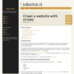 Crawl a website with scrapy - *.isBullsh.it