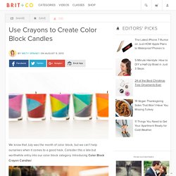 Use Crayons to Create Color Block Candles