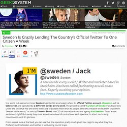 Sweden Is Lending The Country's Twitter To Citizens