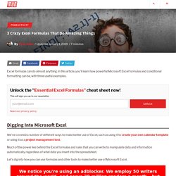 3 Crazy Excel Formulas That Do Amazing Things