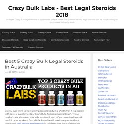 Best 5 Crazy Bulk Legal Steroids in Australia