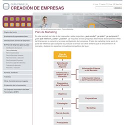 GUIA DE CREACION DE EMPRESAS - Plan de Marketing