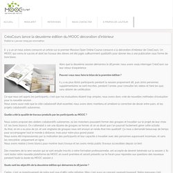 CréaCours lance la deuxième édition du MOOC décoration d’intérieur