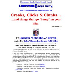 Creaks, Clicks & Clunks