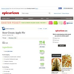 Sour Cream Apple Pie Recipe at Epicurious