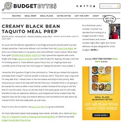Creamy Black Bean Taquito Meal Prep