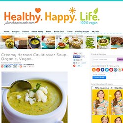 Creamy Herbed Cauliflower Soup. Organic. Vegan