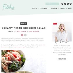 Creamy Pesto Chicken Salad (Protein Packed!)