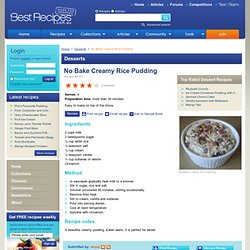 No Bake Creamy Rice Pudding recipe