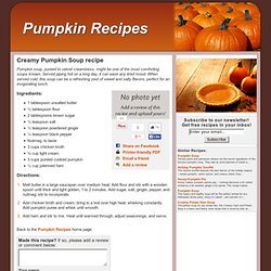 Creamy Pumpkin Soup recipe