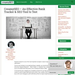 CreamySEO – An Effective Rank Tracker & SEO Tool to Test