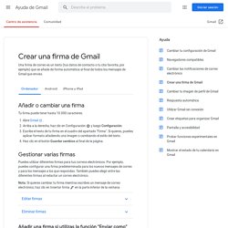 Crear una firma de Gmail - Ordenador - Ayuda de Gmail