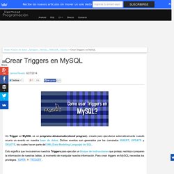 Crear Triggers en MySQL