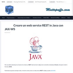 Creare un web service REST in Java con JAX-WS