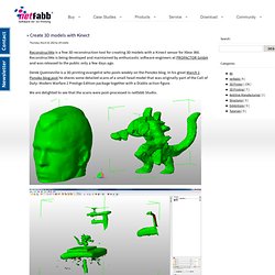 Create 3D models with Kinect