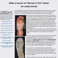Create a Morton's Toe shim