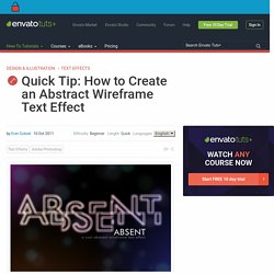 How to Create an Abstract Wireframe Text Effect